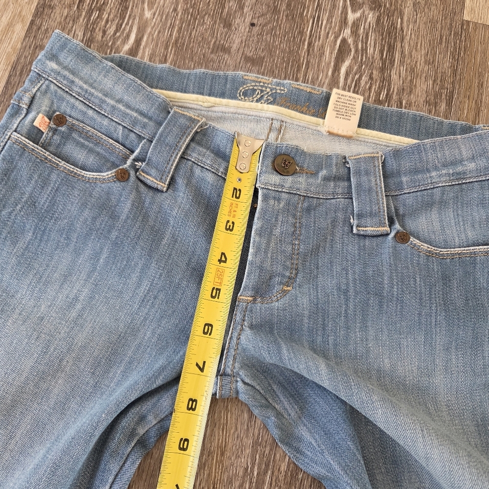 Frankie B. Limited Edition Blue Heart Pockets Low Rise Denim Jeans Y2K HTF 90's - Picture 7 of 16